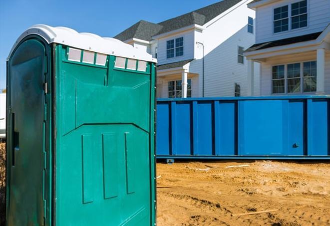 fully-stocked portable toilet units for work site workers